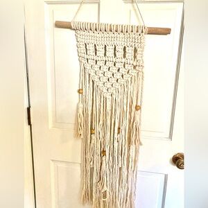 Boho Macramé Wall Hanging with Beads